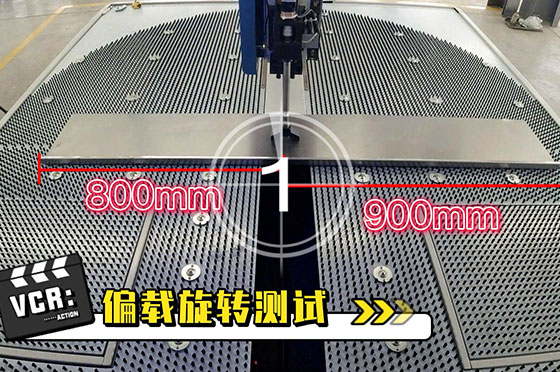 折彎中心偏載旋轉測試